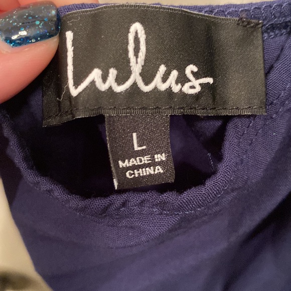 NWT Learning to Fly Navy Blue Halter Jumpsuit size large - Picture 5 of 8